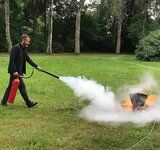 Feuerlöscher im Einsatz