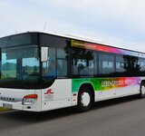 Linienbus mit dem Motto Lebensfelder bestellen