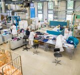 Blick in die Wäscherei